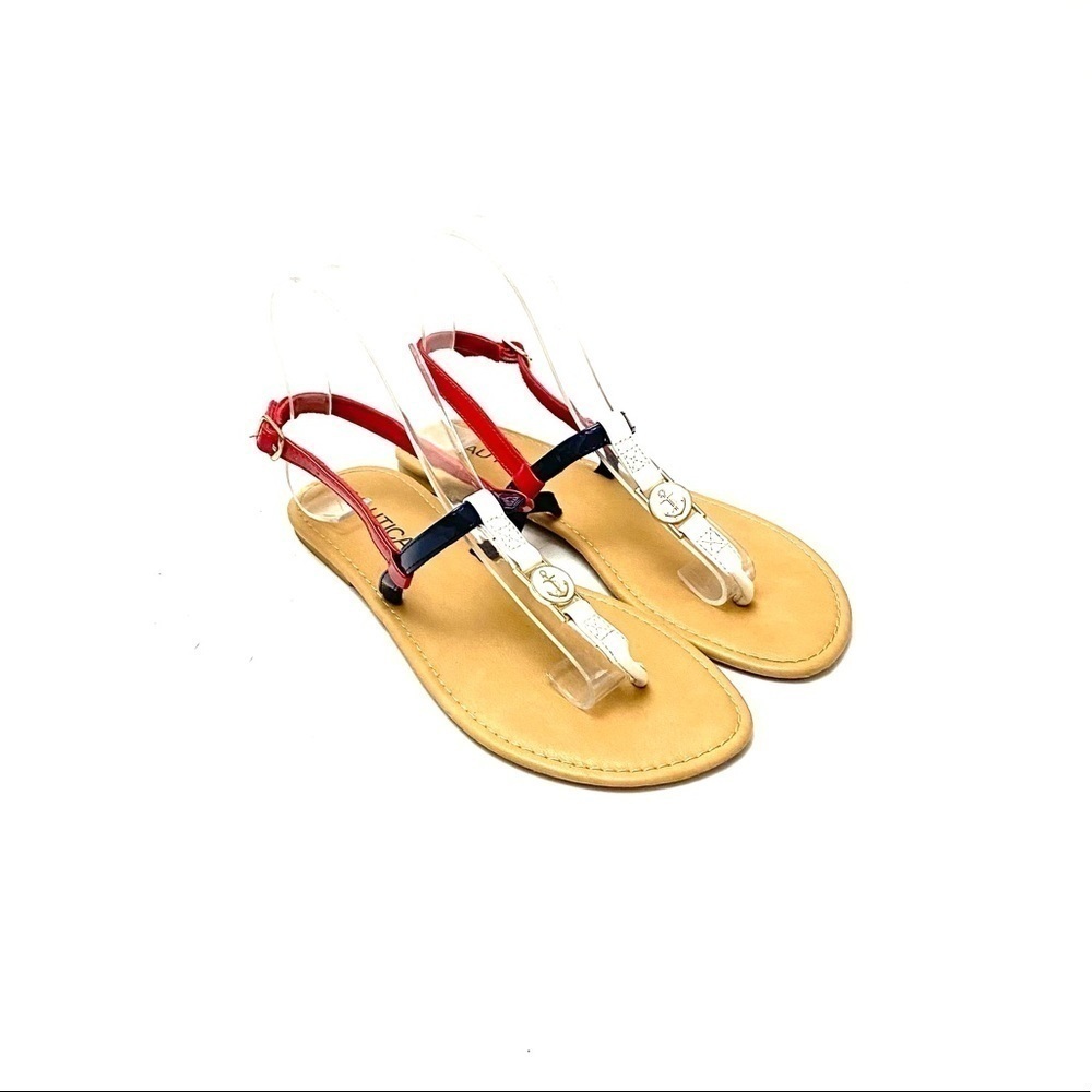 Vintage 1990s Americana patent leather Capri sandals
